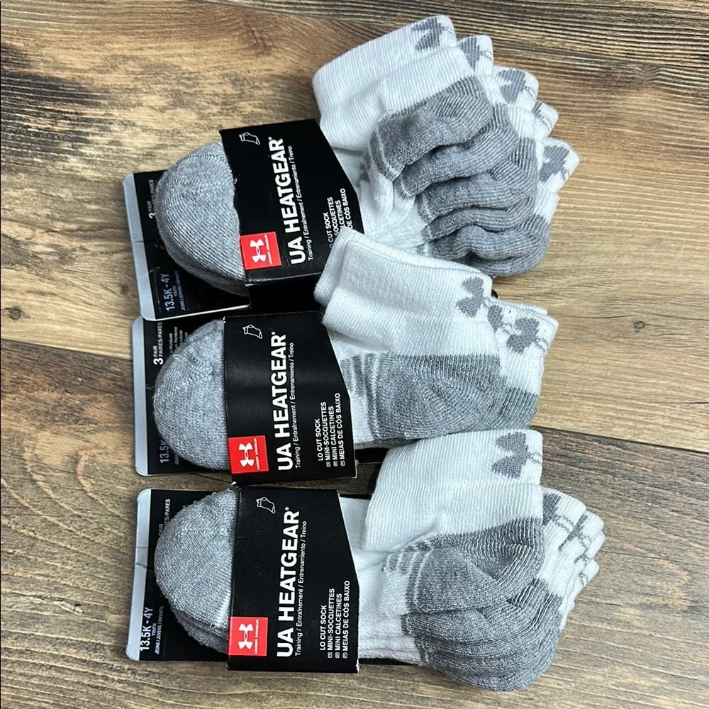 UA Lo Cut Youth Socks - 9 Pair total